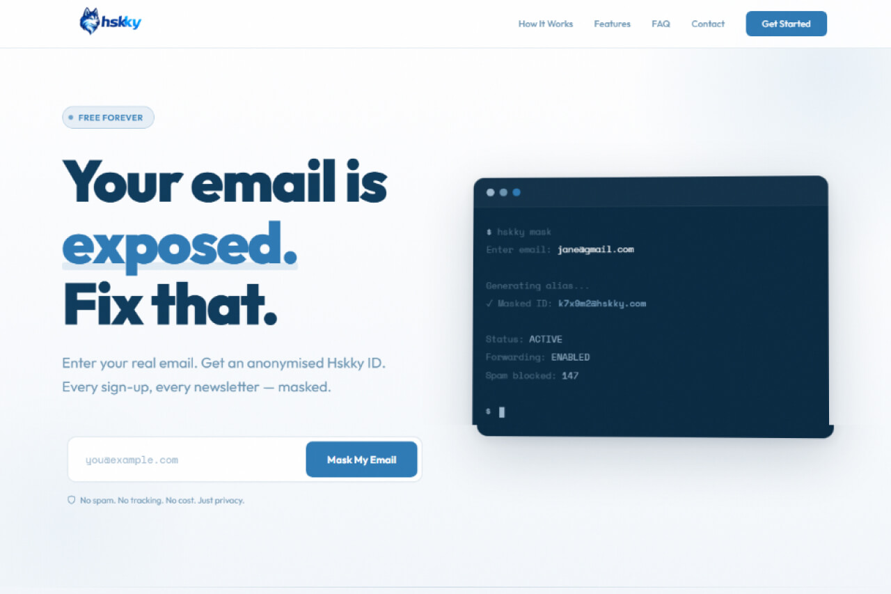 Full website screenshot of hskky.com