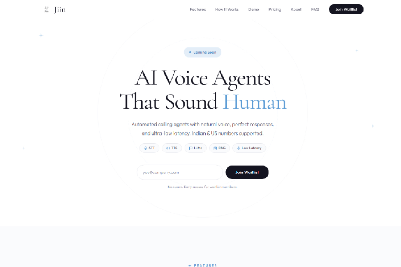 Full website screenshot of jiin.in
