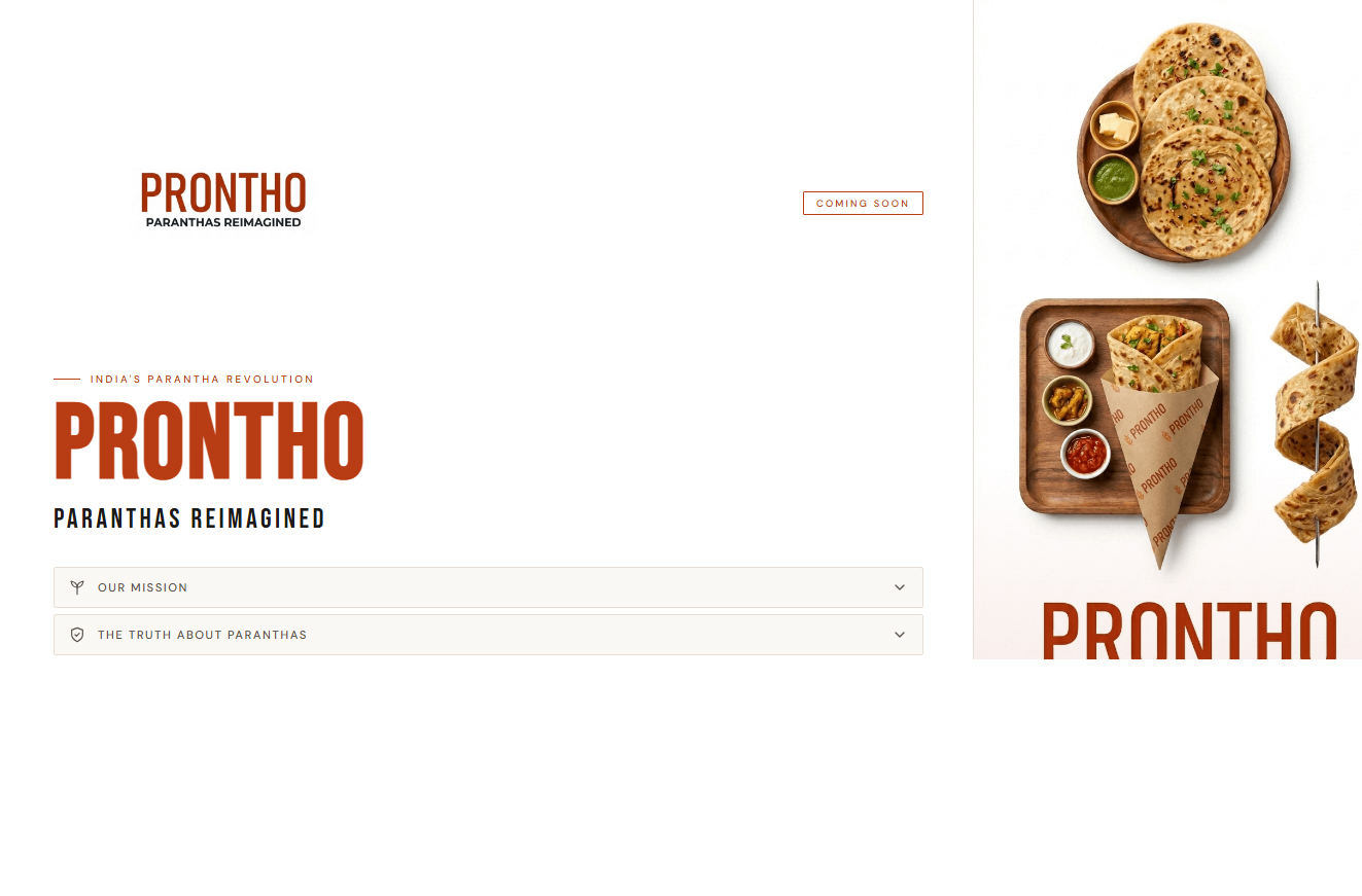 Full website screenshot of pronthi.in